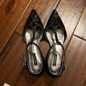 Dolce & Gabbana Black Sequenced Flats